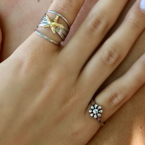 Anello Daisy Bloom in Acciaio