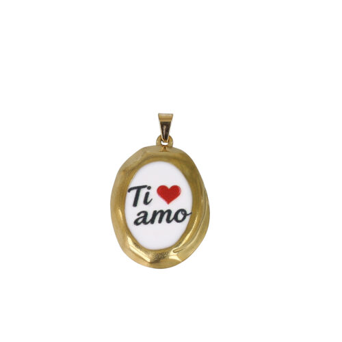 Ciondolo Ti Amo - Acciaio Dorato