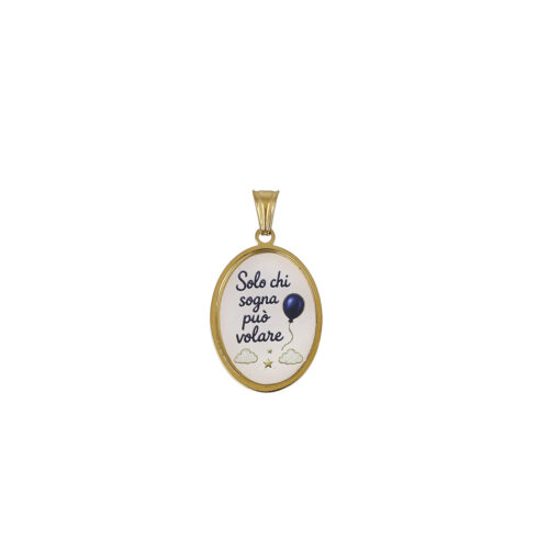 Ciondolo Message: " Solo chi sogna può volare"