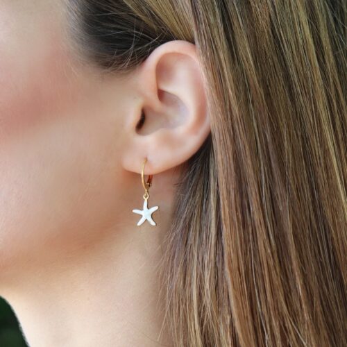 Orecchini Stella Marina Pop - Mini Hoops Acciaio