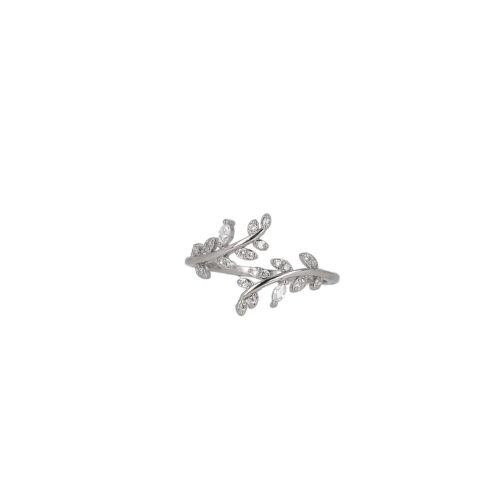 Anello Elysian Vine in Acciaio con Zirconi