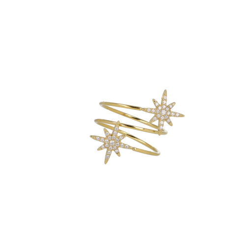 Anello Stella Polaris in Acciaio con Zirconi