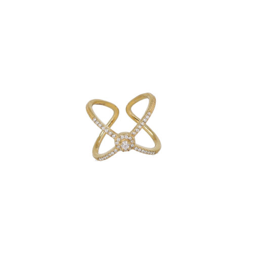 Anello Xenia con Strass in Acciaio