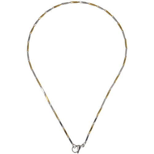 Collana Twisted Slim -  in Acciaio Oro e Argento