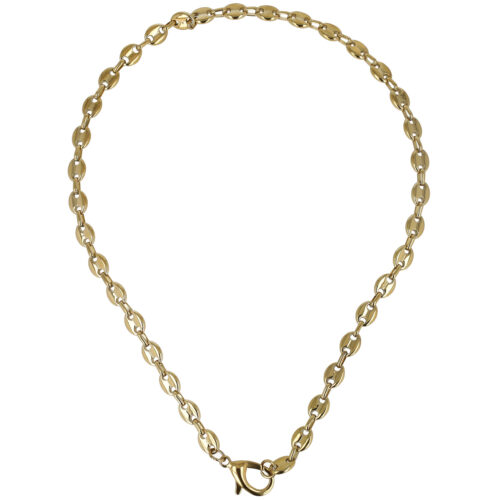 Collana Coffee Bean in Acciaio Oro