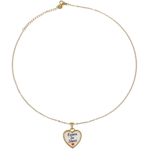 Collana Essere Se Stessi - Cuore In Acciaio