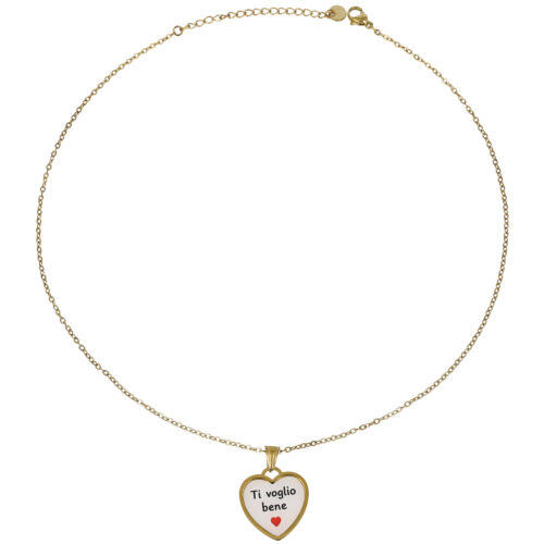 Collana Ti Voglio Bene - Cuore In Acciaio