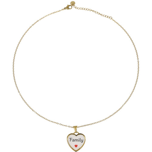 Collana Family - Cuore In Acciaio