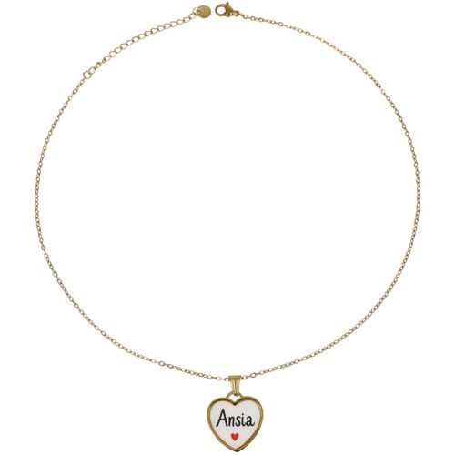 Collana Ansia - Cuore In Acciaio