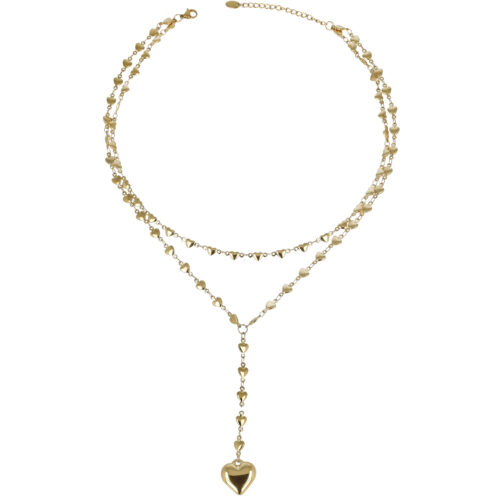 Collana Cuore Infinito - Acciaio Dorato e Rodiato