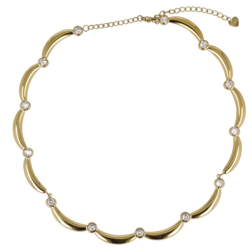 Collana Nuvola di Luce - Acciaio con Cristalli