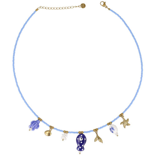 Collana Sea Wishes –  Micro Perline e Charms Marini