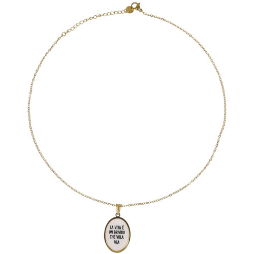 Collana con Ciondolo "La vita è un brivido che vola via"