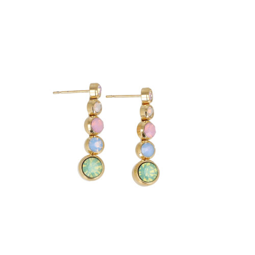 Orecchini Pastel Cascade - Cristalli Pastello Multicolor