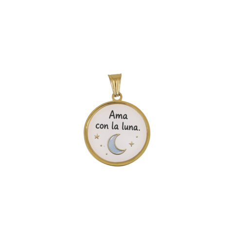 Ciondolo “Ama con la Luna” in Acciaio