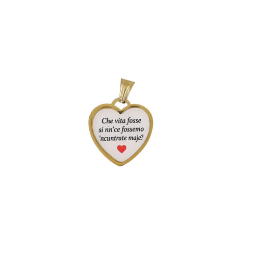 Ciondolo Cuore “Che Vita Fosse” in Acciaio