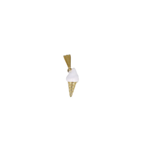 Ciondolo Gelato in Acciaio Gold & White