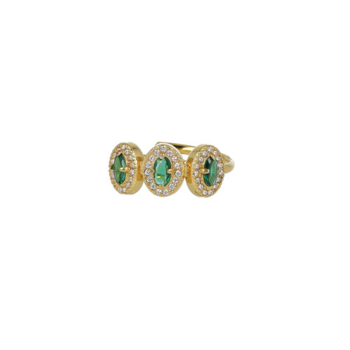 Anello Regina in Acciaio con Cristalli Colorati