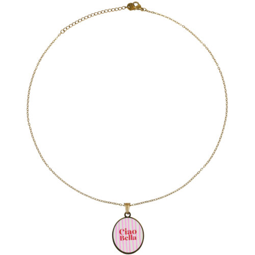 Collana Ciao Bella in Acciaio Gold