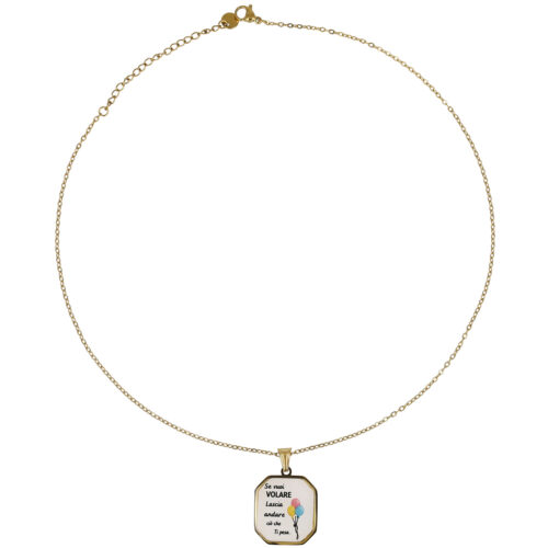 Collana Se Vuoi Volare in Acciaio Gold