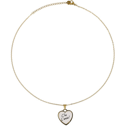 Collana C’ho l’Ansia Cuore in Acciaio