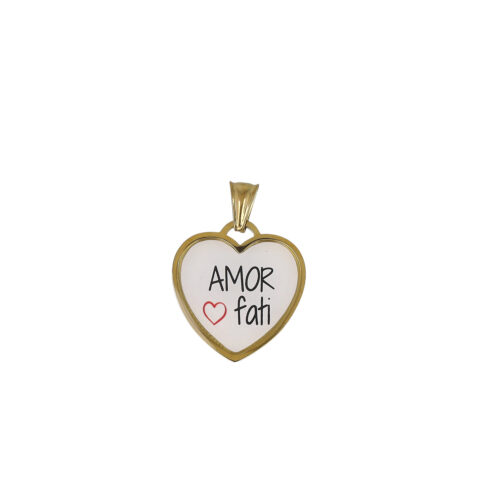 Ciondolo Amor Fati - Cuore in Acciaio