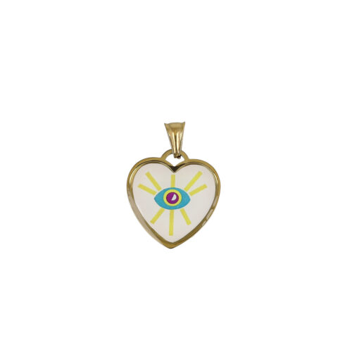 Ciondolo Lucky Eye Heart -  Acciaio