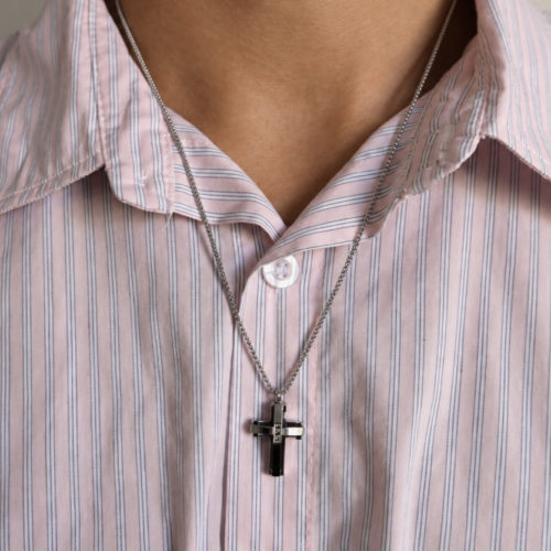 Collana Uomo Cross Axis in Acciaio - CAROLGI MAN