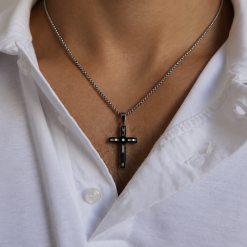 Collana Uomo Cross Point in Acciaio - CAROLGI MAN