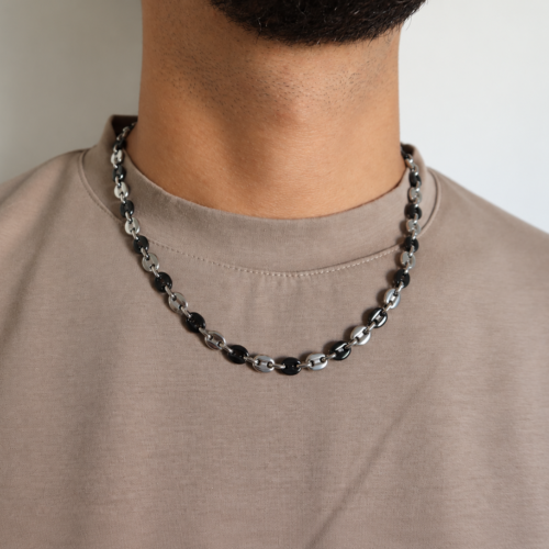 Collana Uomo Maglia Marina 6 mm in Acciaio | CAROLGI MAN