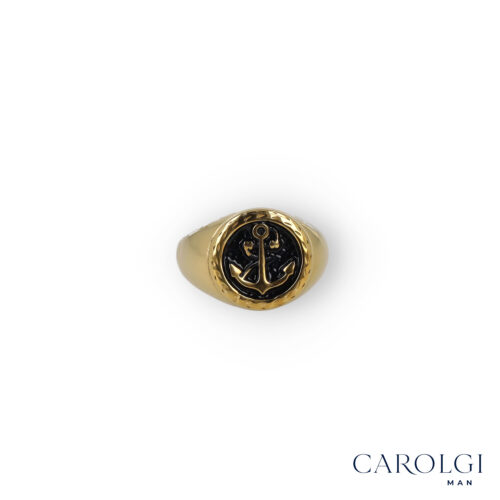 Anello Gold Anchor – CAROLGI MAN