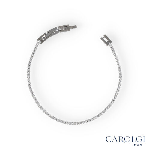 Bracciale Uomo Basic Tennis 2 mm in Acciaio - CAROLGI MAN