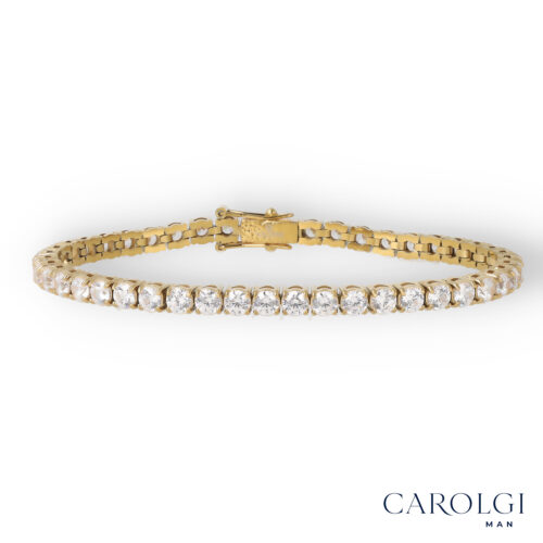 Bracciale Uomo Tennis Icon 20 cm in Acciaio -  CAROLGI MAN
