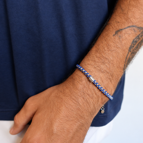 Bracciale NEXO Uomo in Acciaio e Cordino -  CAROLGI MAN