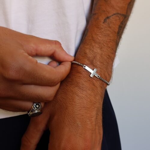 Bracciale CROSSWAY Uomo con Croce in Acciaio -  CAROLGI MAN