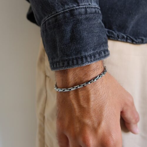 Bracciale Treccia 4 Uomo in Acciaio -  CAROLGI MAN