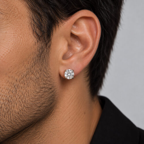 Mono Orecchino Crystal Point 10 mm – CAROLGI MAN