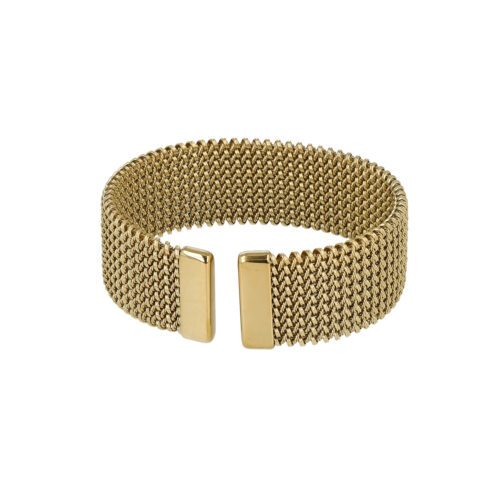 Bracciale Aura Mesh Donna in Acciaio Gold