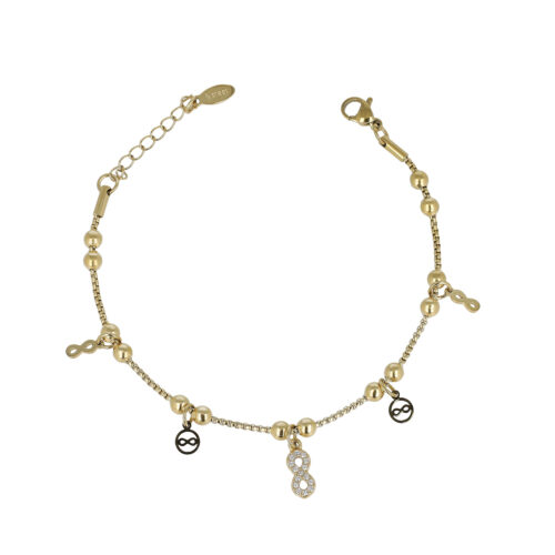 Bracciale Infinity Charms in Acciaio