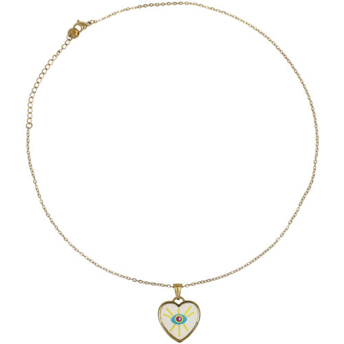 Collana Lucky Eye Heart - ciondolo cuore