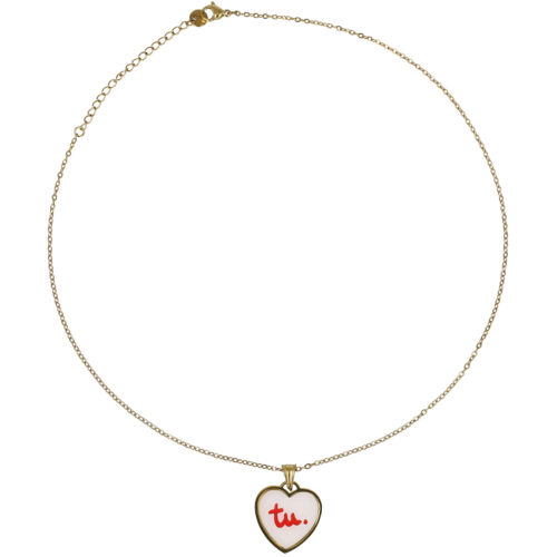 Collana Tu - Ciondolo Cuore Acciaio