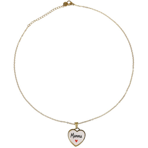 Collana Mamma - Ciondolo Cuore Acciaio