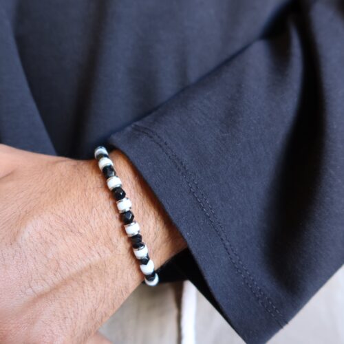 Bracciale Uomo Sfere in Vetro e Pietre -  CAROLGI MAN