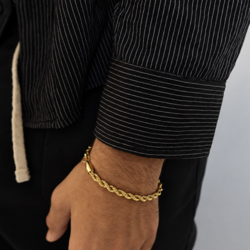 Bracciale Torchon 4 Uomo in Acciaio -  CAROLGI MAN