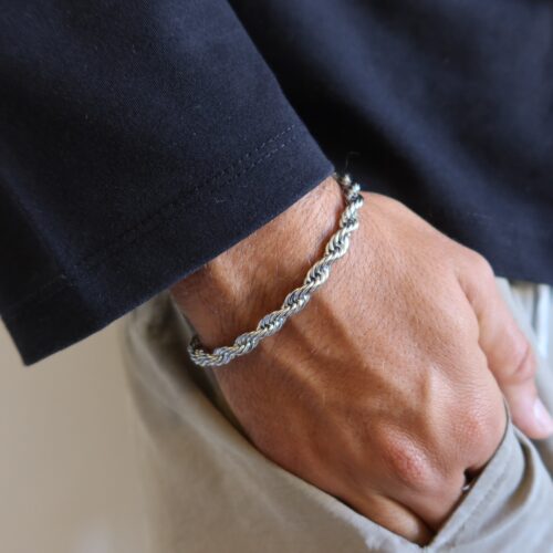 Bracciale Torchon 5 Uomo in Acciaio -  CAROLGI MAN
